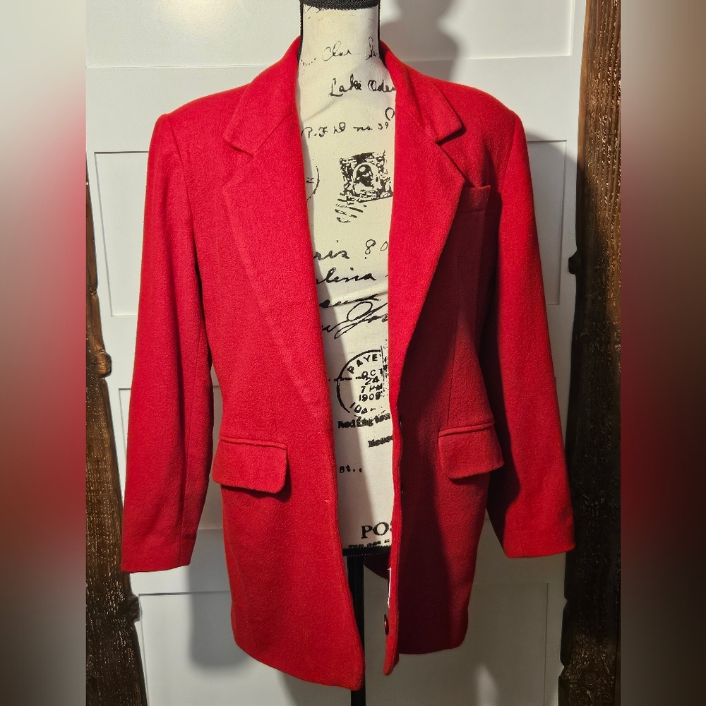 81st & Park Women's Red Button-Up Jacket